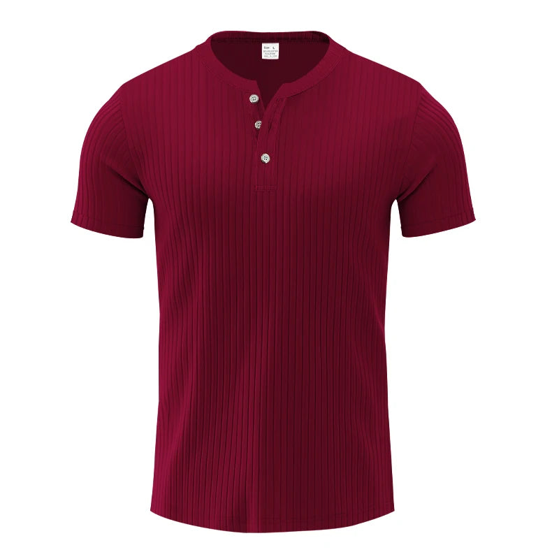Mens Stylish Stripe Knit T-shirt