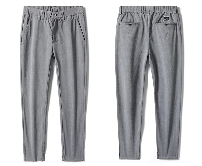 Fashion Casual Pants Men Slim Straight Classic