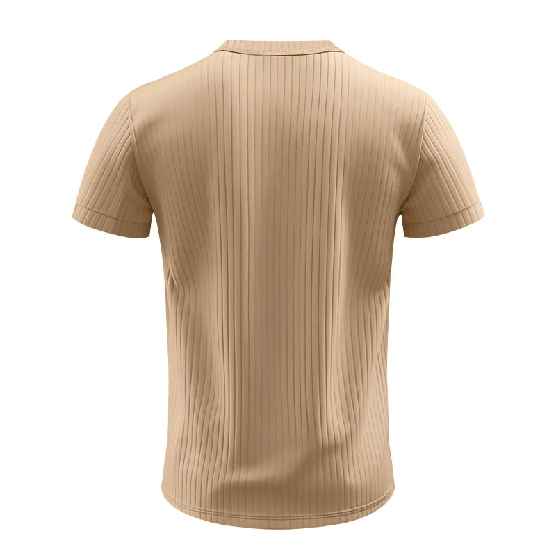 Mens Stylish Stripe Knit T-shirt