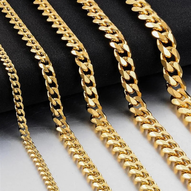 Chains Necklace for Men Basic Simple Rapper's Choker Fashion Jewelry Accessories