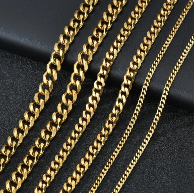 Chains Necklace for Men Basic Simple Rapper's Choker Fashion Jewelry Accessories