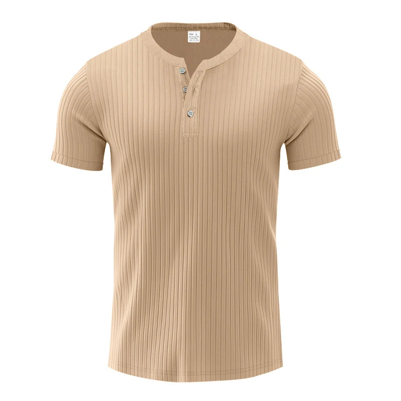 Mens Stylish Stripe Knit T-shirt