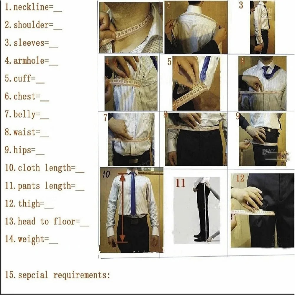 Men 2 Pieces Outfit Set Suits High Quality Pants Tuxedo