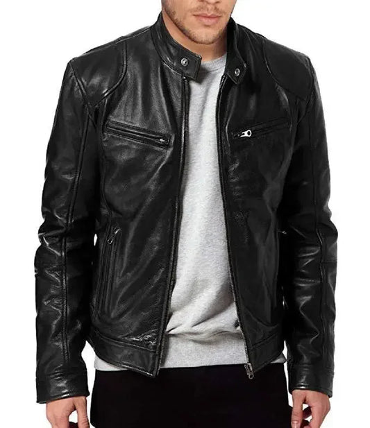New Fashionable PU Leather Men's Casual Jacket Autumn/Winter