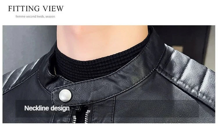 Jacket Casual Stand Collar Solid Color White Black Leather Jacket Zip Up PU Coat