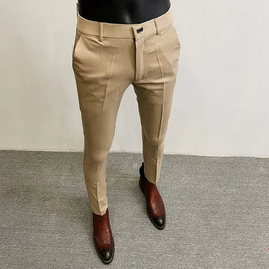 Men Suit Pants Formal Trousers Pantalone Hombre