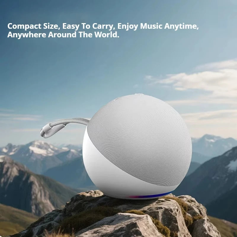 Alaxe Small Bluetooth Speaker Echo Dot 5Th Outdoor Wireless Bluetooth Generation Mini Rgb Speaker Home Subwoofer Spherical