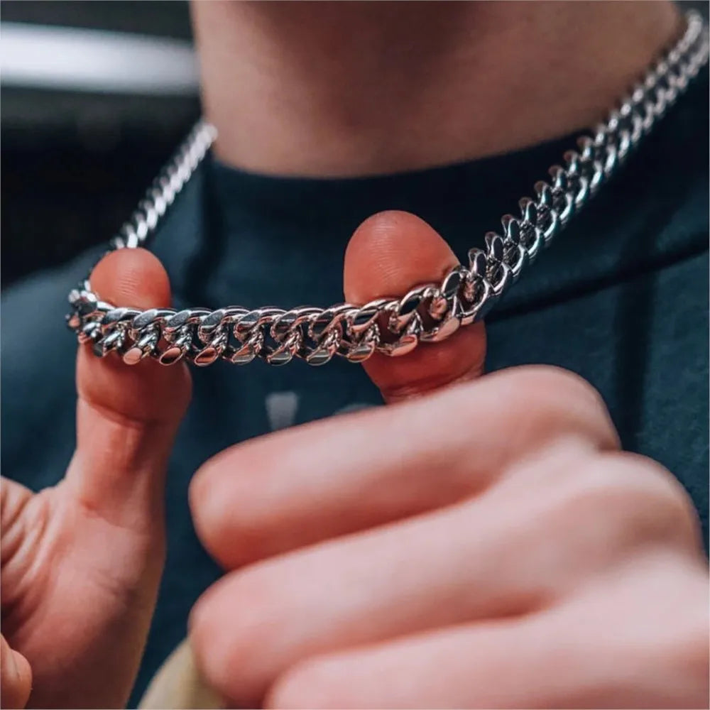 Chains Necklace for Men Basic Simple Rapper's Choker Fashion Jewelry Accessories